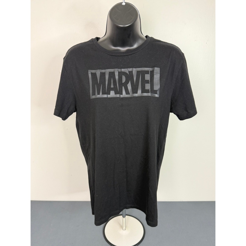 Marvel Women's Logo Crew Neck Short Sleeve T-Shirt Black Size Small
